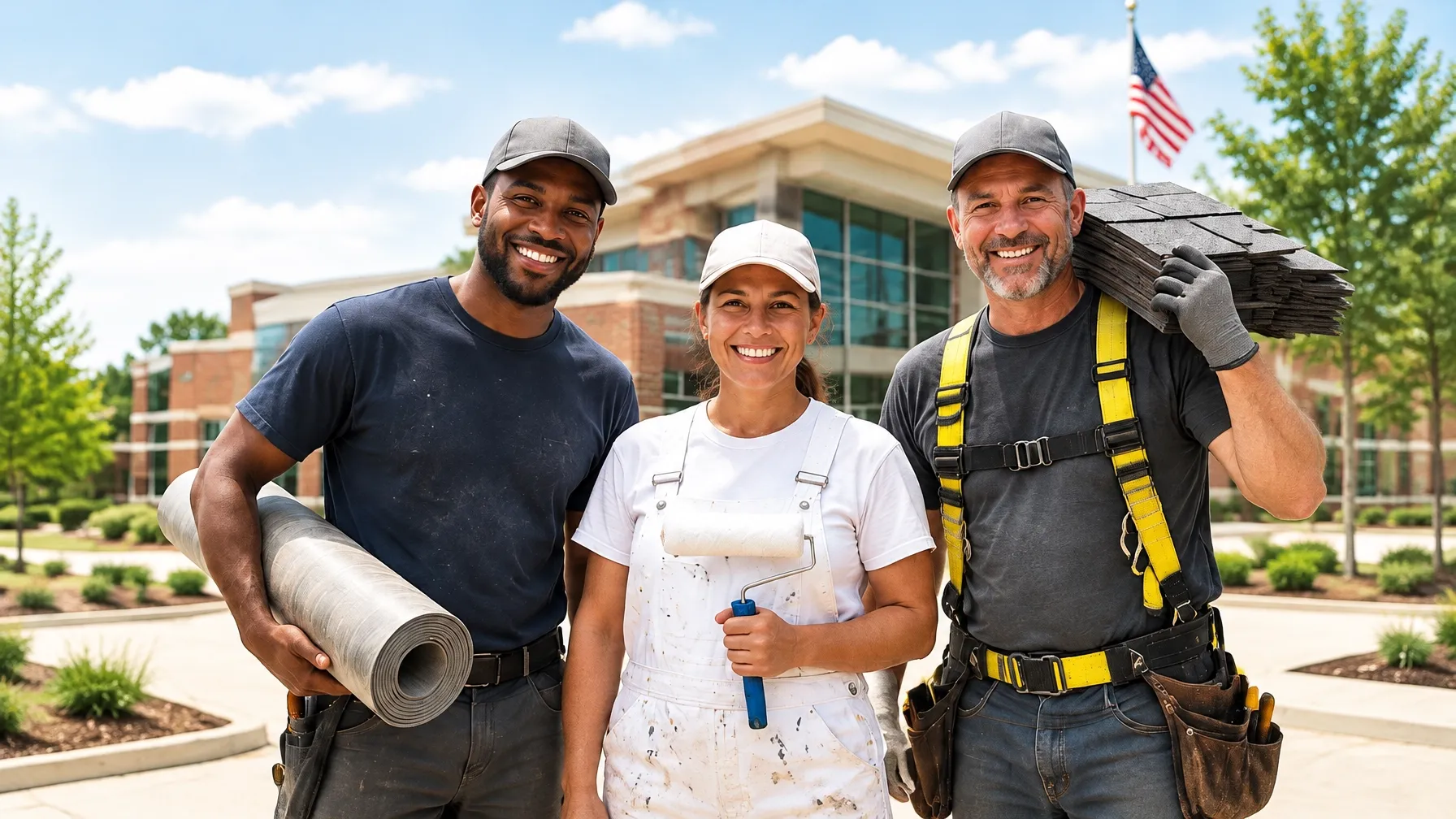 Skilled tradespeople ready to support a public facility project
